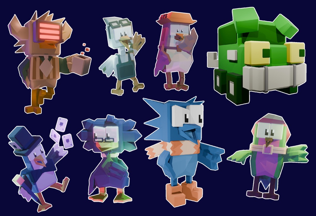 Several 3D models.